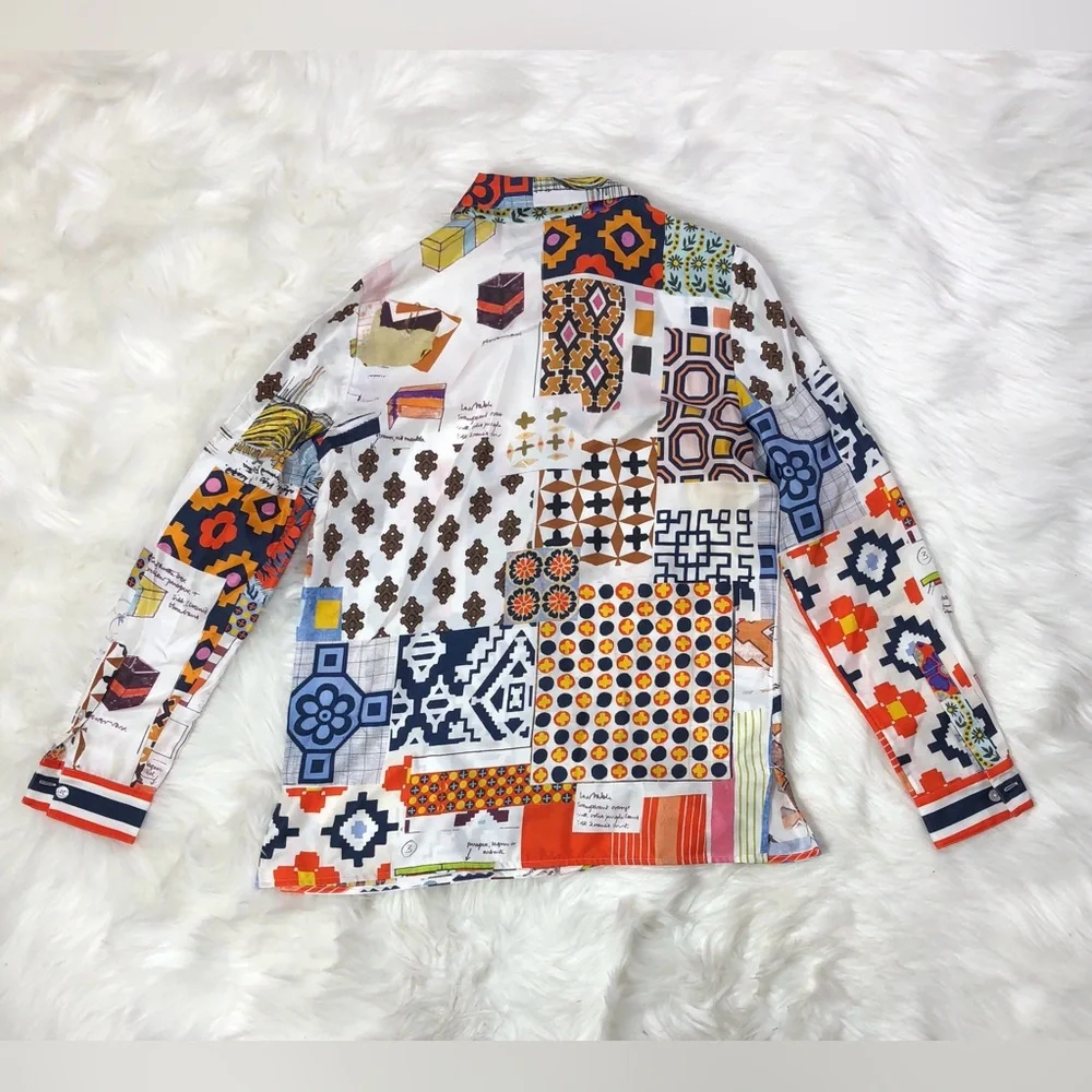 NWT Tory Burch Sienna Printed Silk Shirt Blouse